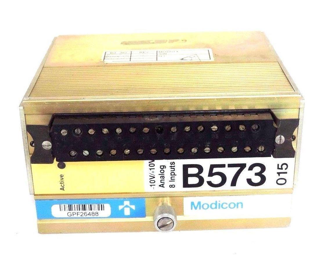 Used GOULD MODICON AS-B573-015 ANALOG MODULE -10V/+10V, 8 INPUTS, ASB573015