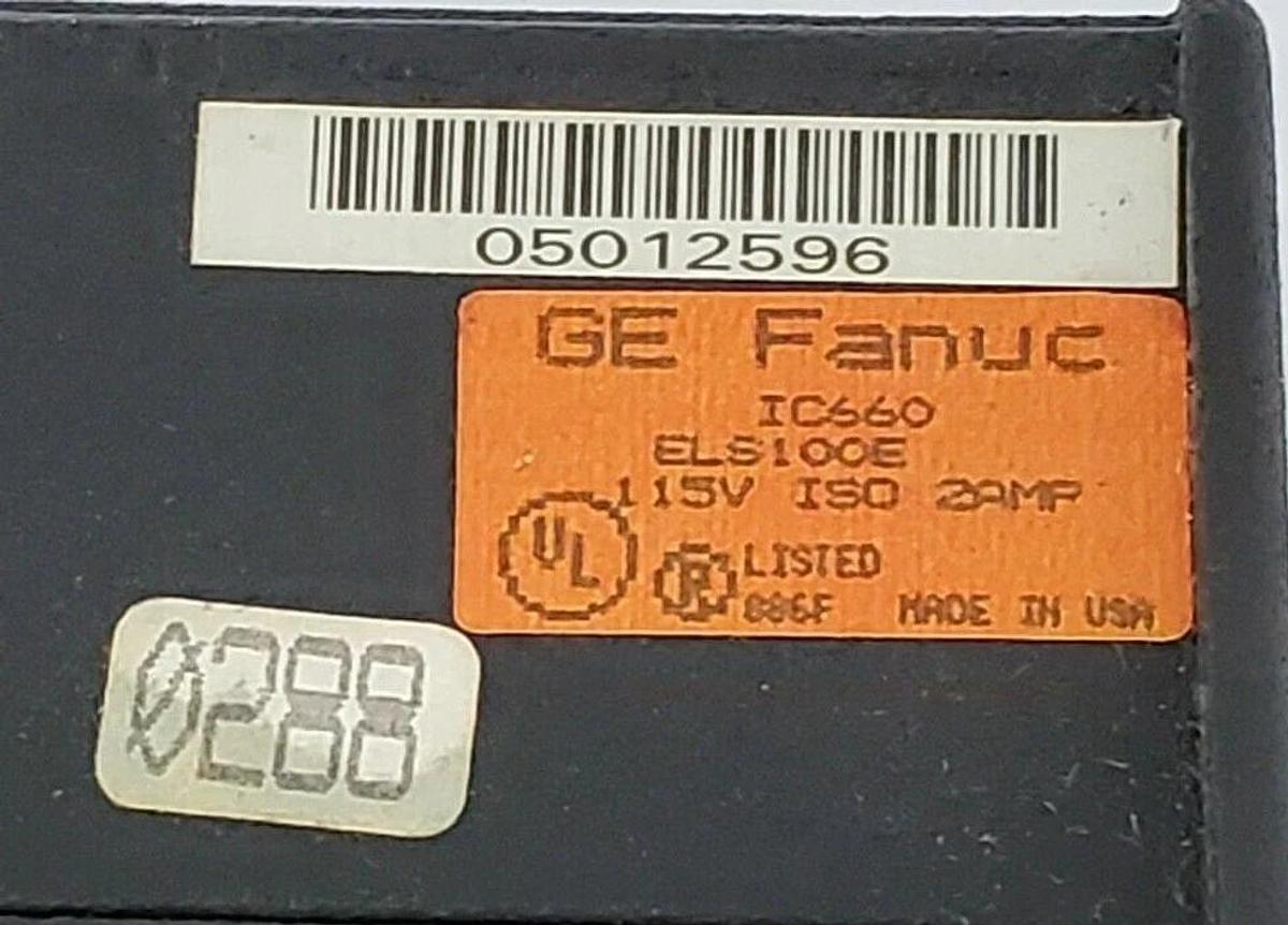 Used GE FANUC IC660ELS100E V ISO 2AMP GENIUS I/O BLOCK (FOR PARTS)