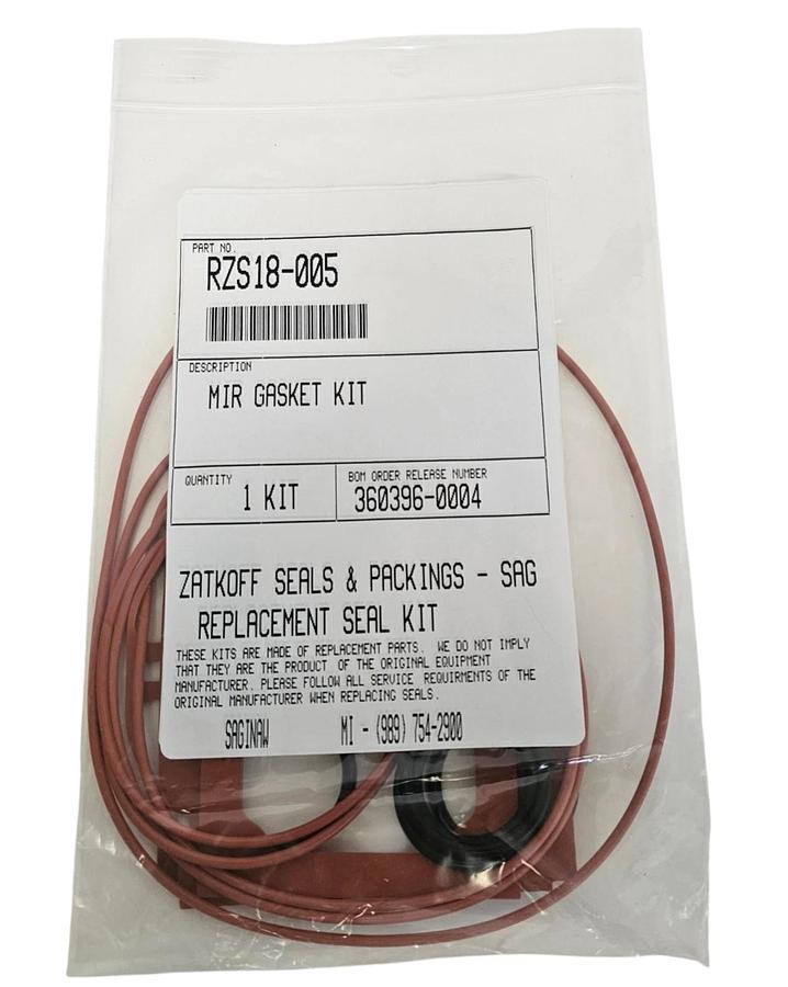 Used NEW ZATKOFF SEALS & PACKINGS RZS18-005 MIR GASKET KIT RZS18005