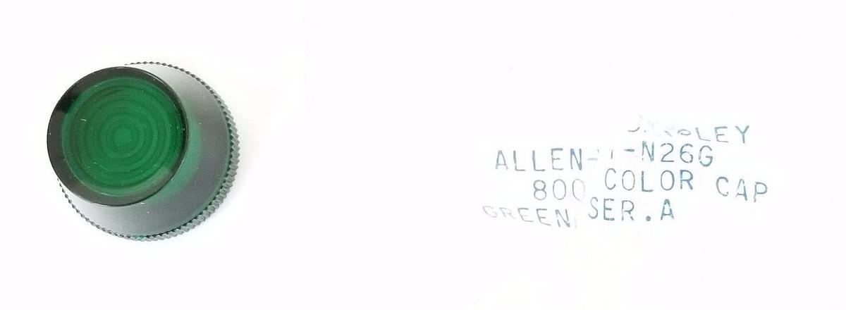 NEW ALLEN BRADLEY 800T-N26G GREEN ACRYLIC LENS 800TN26G, SER. A (OPENED BAG)