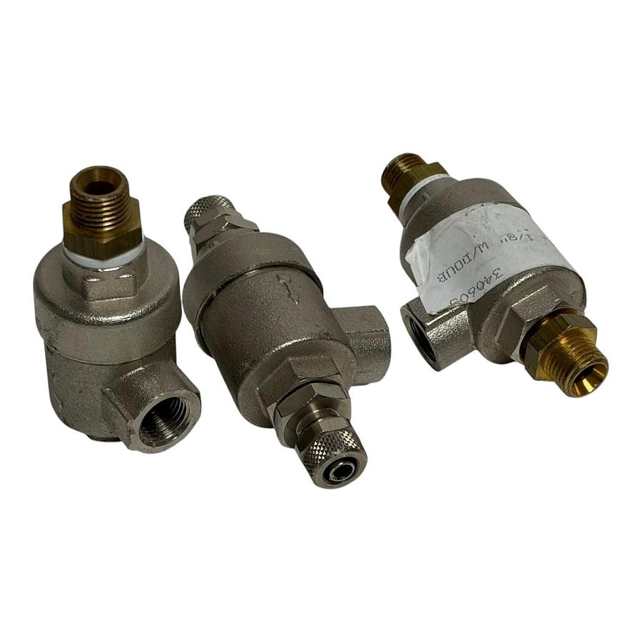 Used New Surplus Lot of 3 Tire Changer Bead Breaker Quick Exhaust Valves 1/8" TOY 322