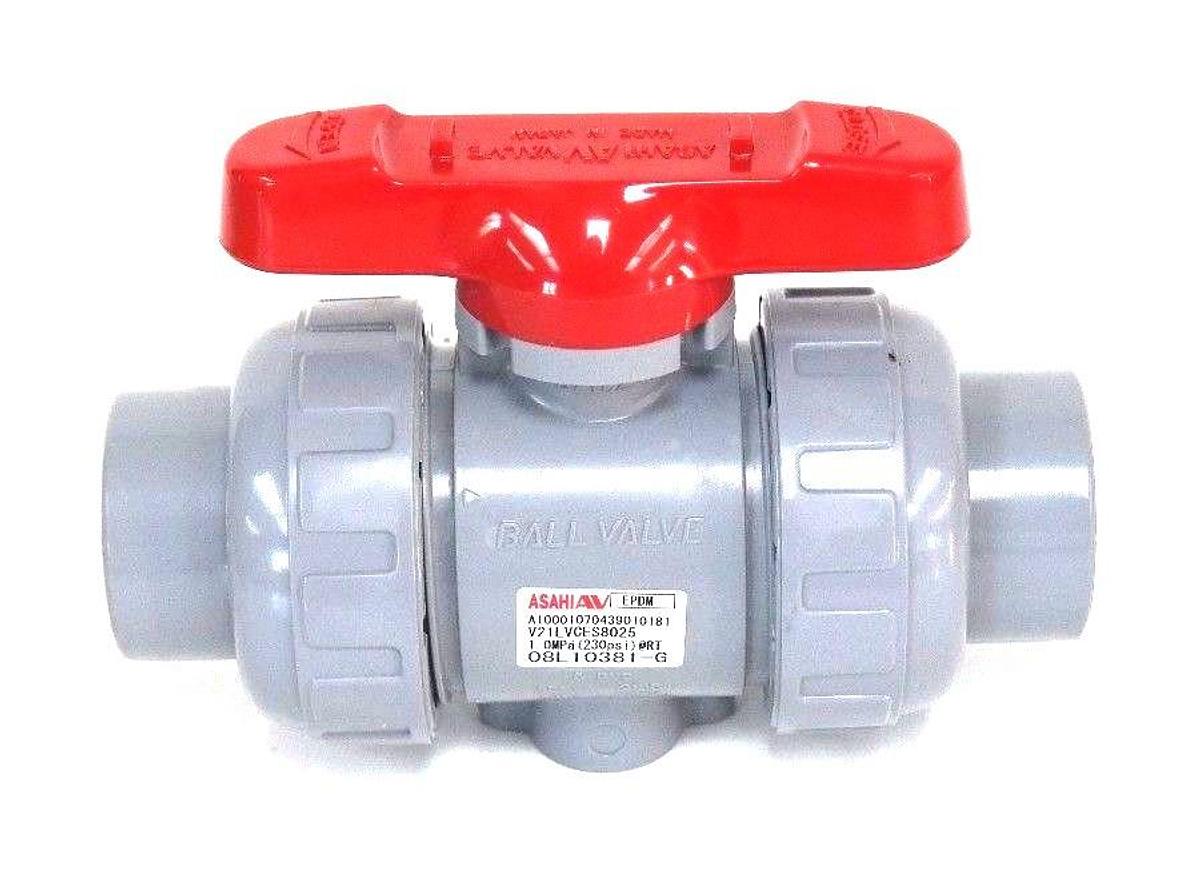 Used LOT OF 9 NIB ASAHI 1609010 BALL VALVE 1" C-PVC EPDM TYPE 21 1609-010