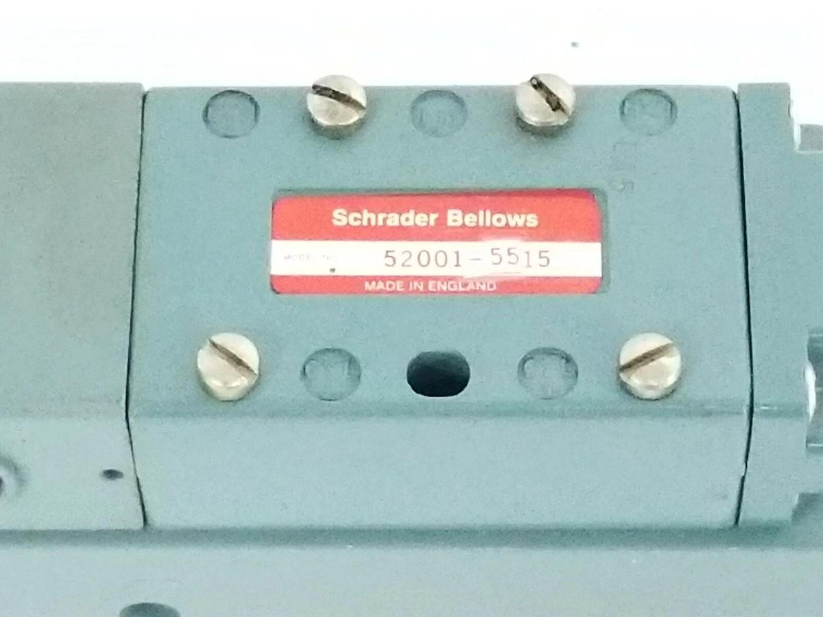 Used SCHRADER BELLOWS 52001-5515 SOLENOID VALVE 520008515 120V COIL 4W