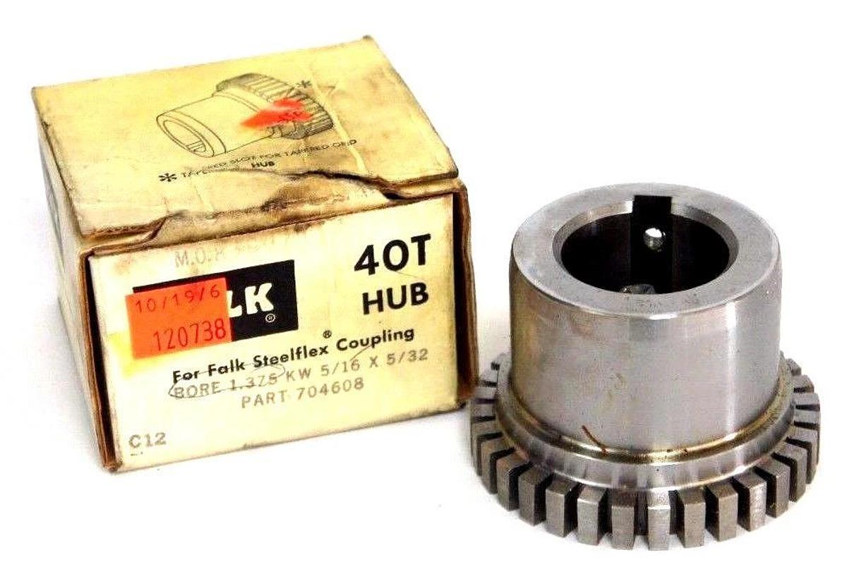 Used NIB FALK 704608 STEELFLEX COUPLING 40T HUB 1.375" BORE