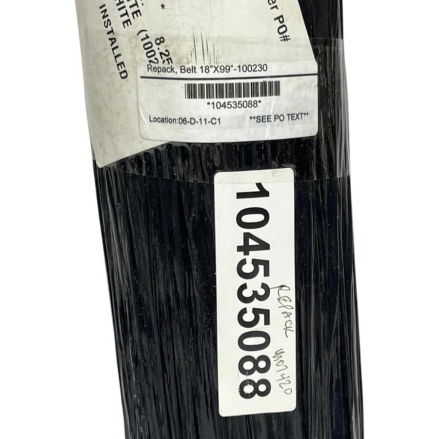 UBR 100230 U92/2E-AS TT140AS Conveyor Belt 18" x 99" Stainless Lace Installed
