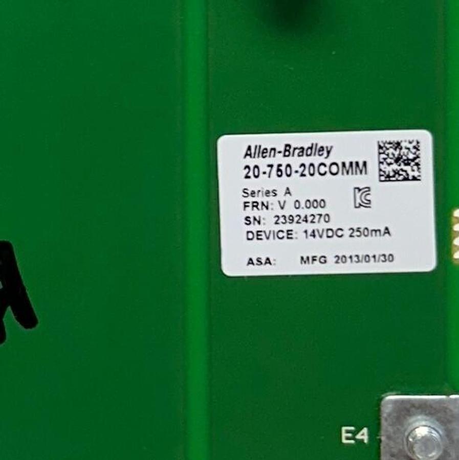 Used ALLEN BRADLEY 20-750-20COMM /A PowerFlex 750 COMMUNICATION CARD 14VDC 250mA NSNP