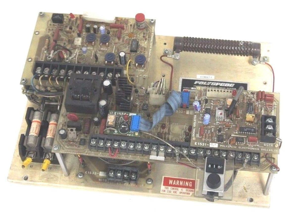 Used POLYSPEDE RSC-200 ADJUSTABLE SPEED DRIVE SYSTEM SC SERIES RSC200 2HP 1PHASE