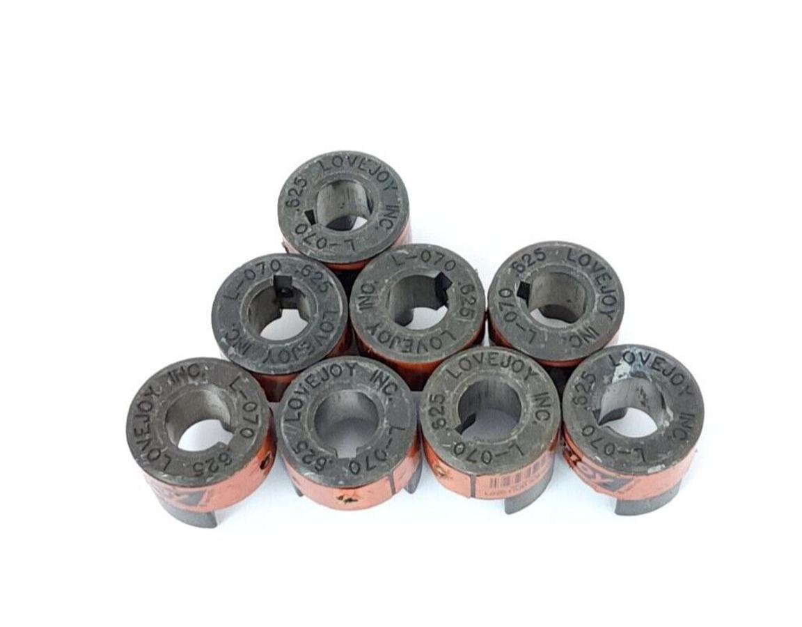 Used LOT OF 8 LOVEJOY 68514410424 L-070 .625 JAW COUPLINGS