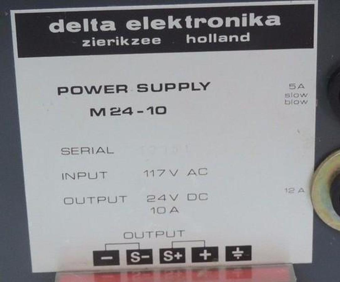 Used DELTA ELEKTRONIKA M24-10 POWER SUPPLY 117VAC 24VDC 10A M2410
