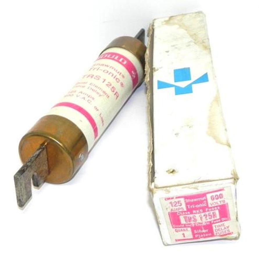 Used NIB GOULD SHAWMUT TRI-ONIC TRS125R DUAL ELEMENT TIME DELAY FUSE 125AMPS