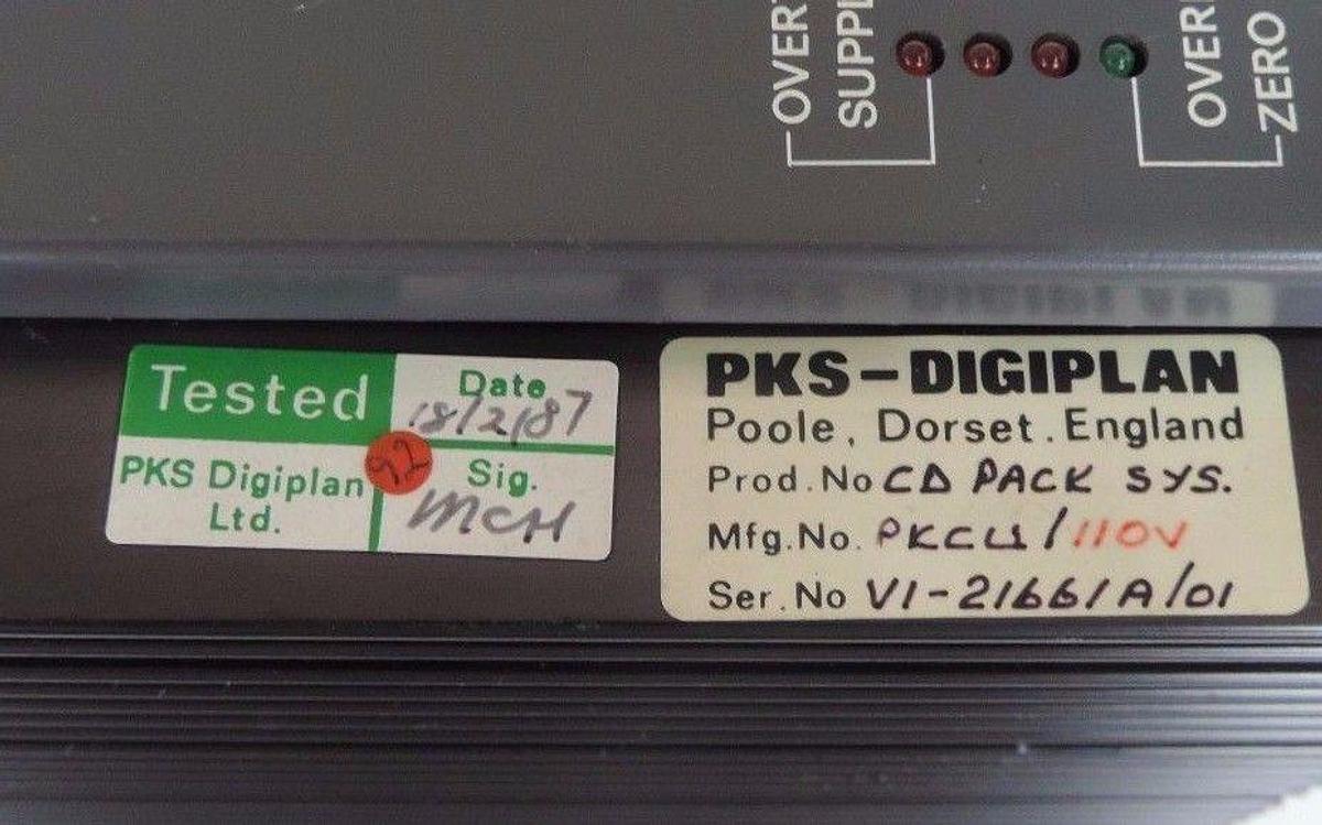 Used PARKER DIGIPLAN STEPPING SERVO MOTOR DRIVE PKCU/110V, PKC SERIES 1347.001