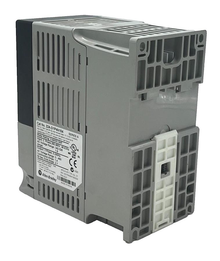 Used ALLEN-BRADLEY 22A-D1P4N104 PowerFlex 4 AC Drive 0.5HP 480V Ser A FRN 6.01