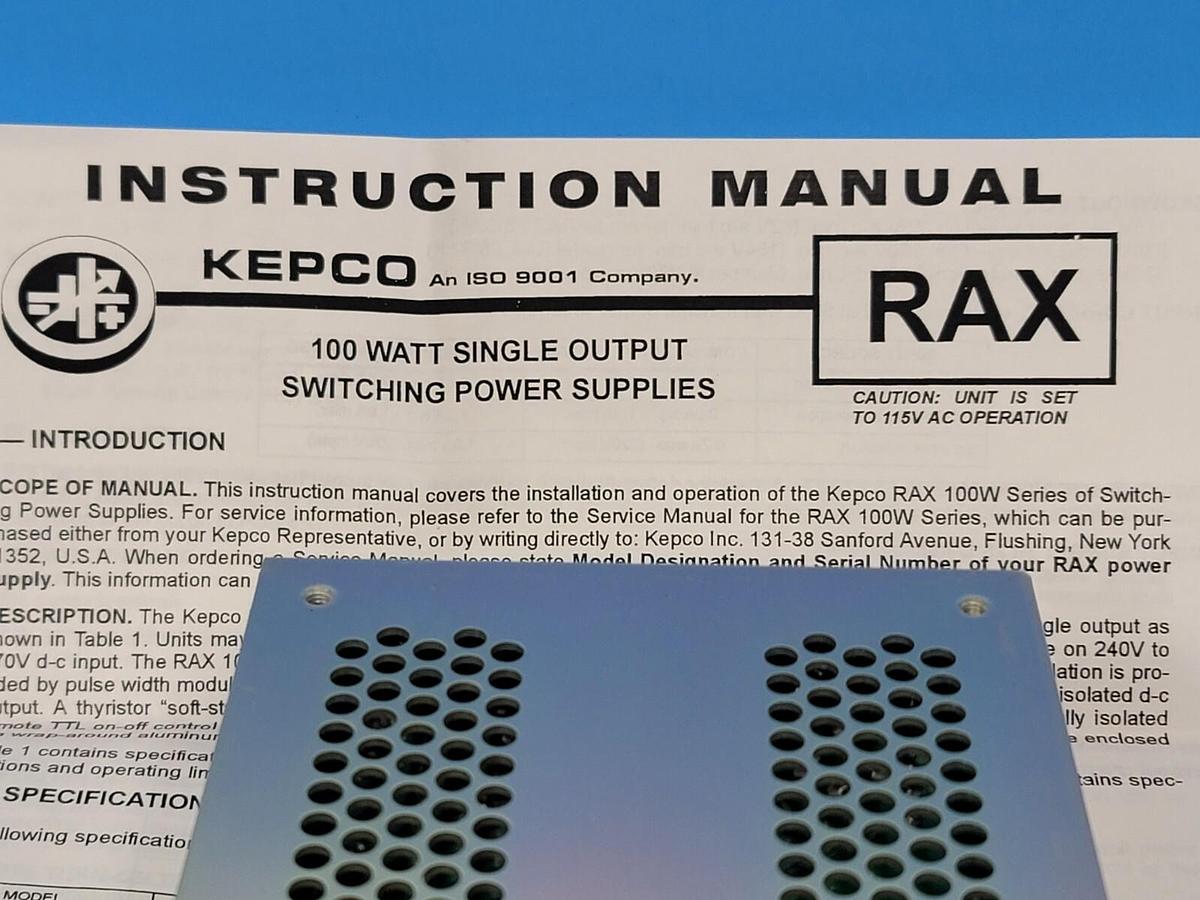 Used NIB TDK KEPCO RAX24-4.2K POWER SUPPLY 120/220-240VAC 50-60HZ 1.3A INPUT
