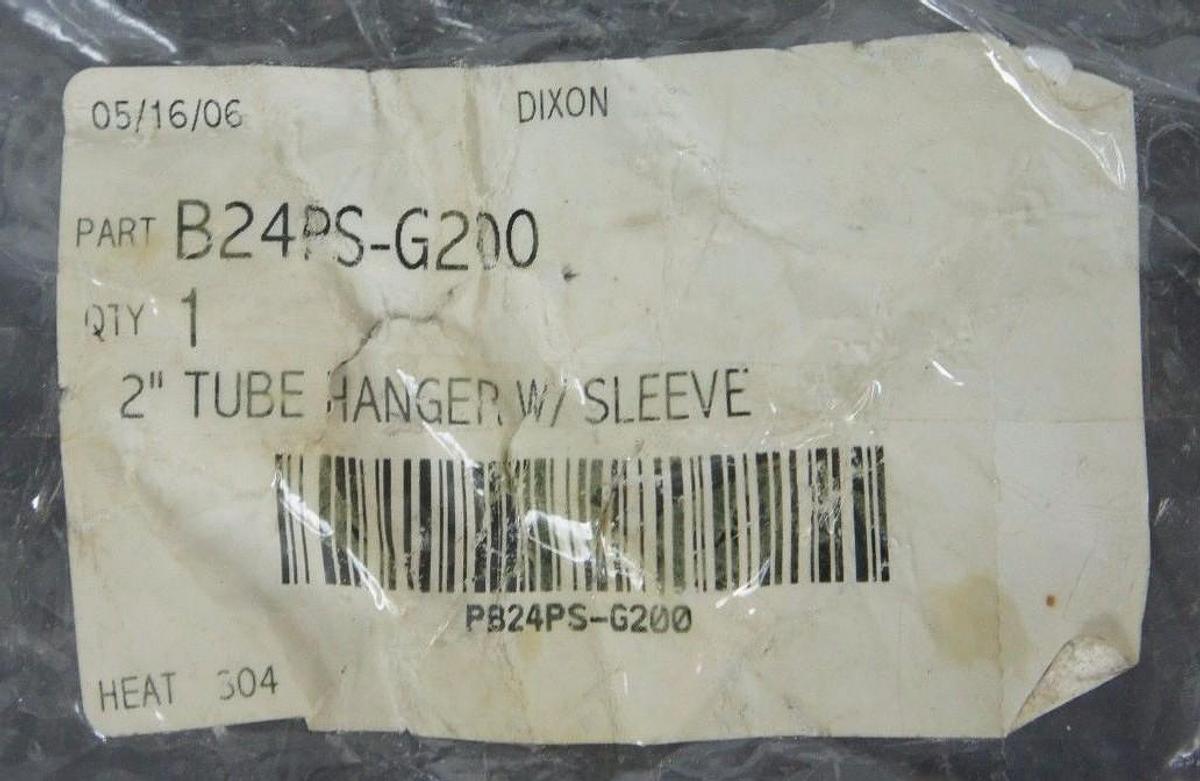 Used LOT OF 2 NEW DIXON B24PS-G200 2'' TUBE HANGERS W/ SLEEVE, B24PSG200