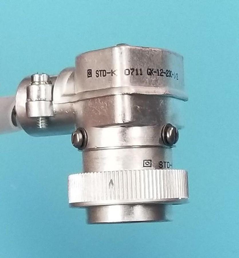 Used NEW ITT CANNON GK-12-23C-1/2 STANDARD K CONNCTOR STD-K 12C 90 DEG. PLUG SK