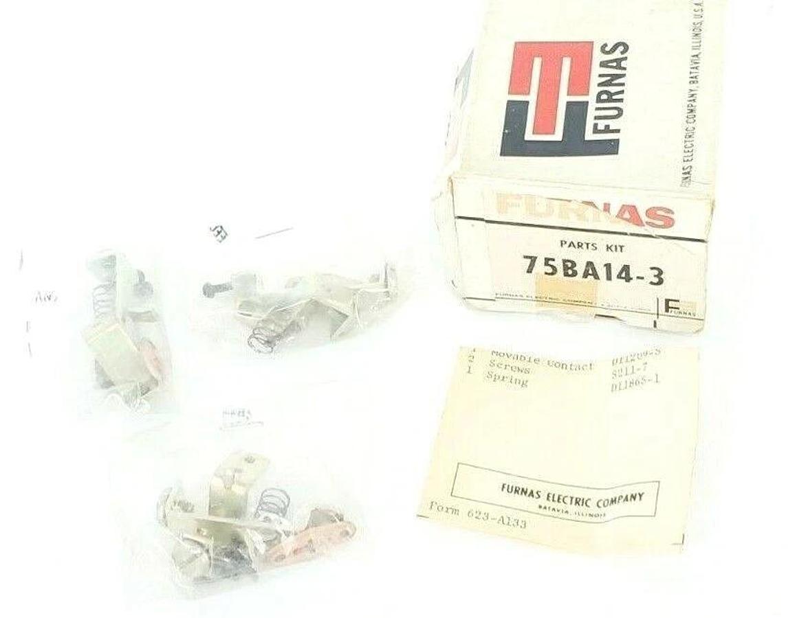 Used NIB FURNAS 75BA14-3 PARTS KIT CONTACTOR 3 POLE 75BA143