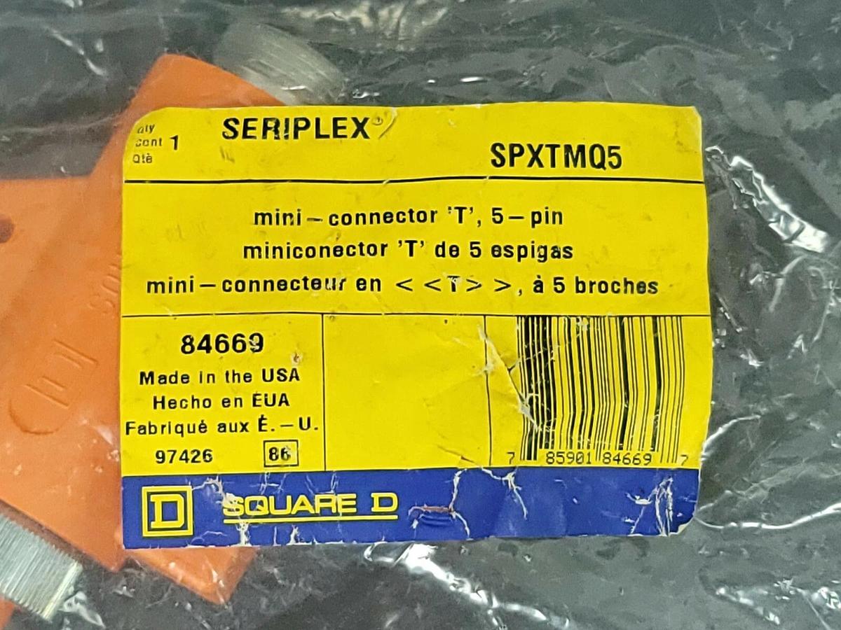 Used NEW SQUARE D SPXTMQ5 SERIPLEX CONNECTOR MINI 5 PIN