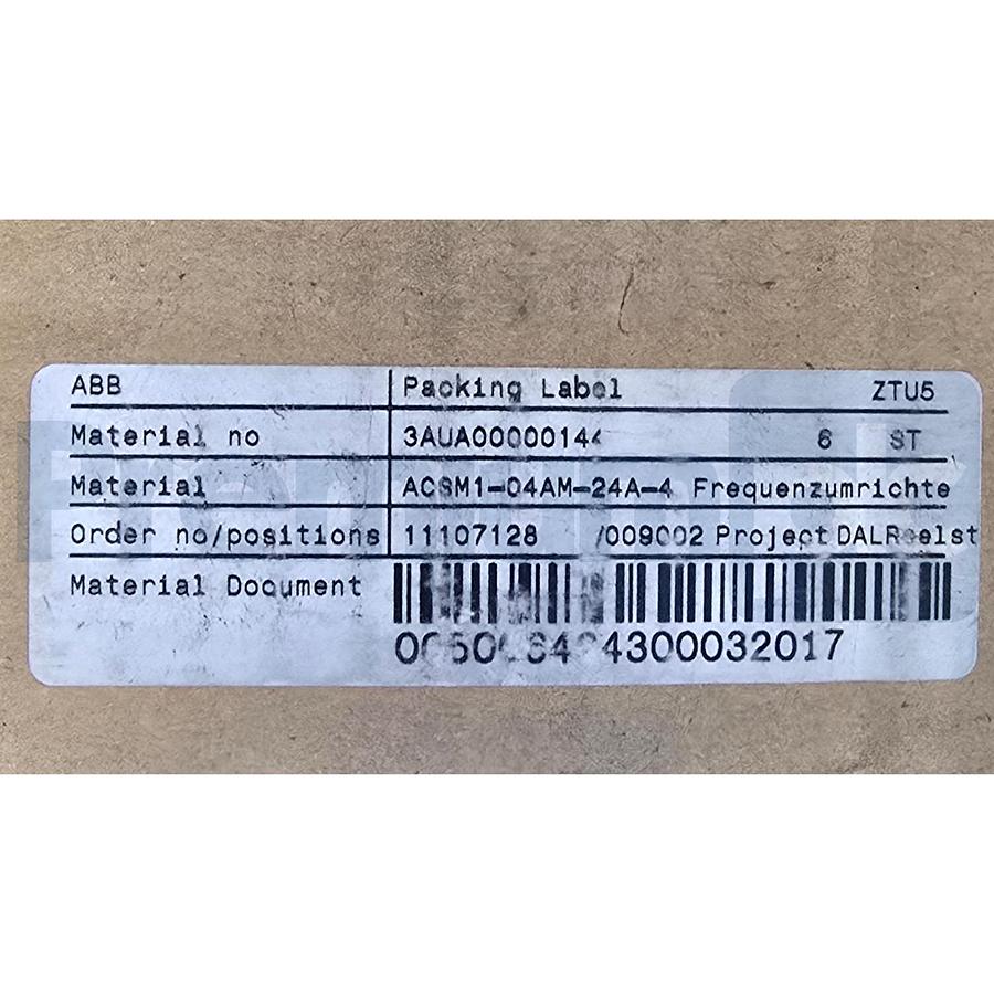 Used ABB ACSM1-04AM-024A-4 | 3AUA0000014471 Motion Control Drive 15HP 480V 24A NSMP