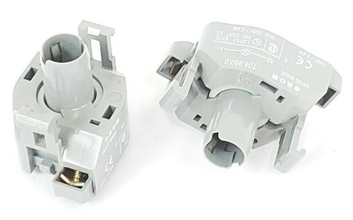 Used LOT OF 2 EAO 704.950.0 LAMP SOCKETS 380V/2.4W