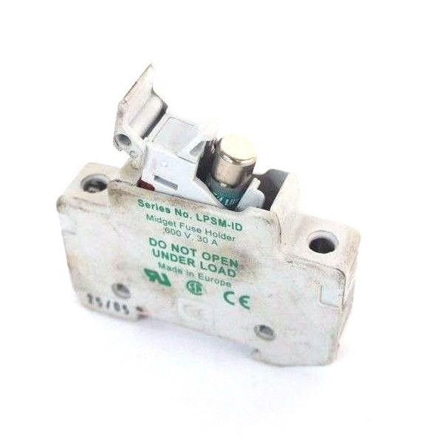 Used LITTELFUSE LPSM-ID FUSE HOLDER 600V, 30A W/ FLM1 TIME DELAY FUSE FLM-1