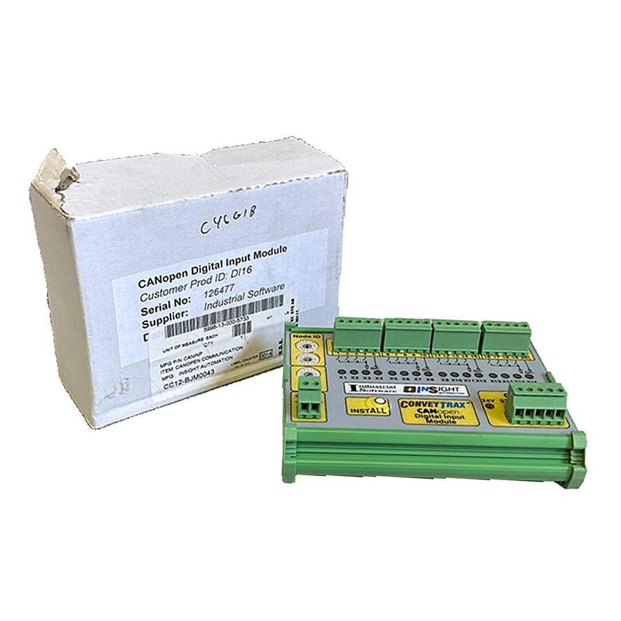 Used NEW INSIGHT AUTOMATION CONVEYTRAX DI16 CANopen DIGITAL INPUT MODULE 0x36314944
