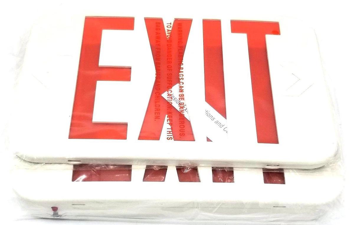 NIB LITHONIA LIGHTING EXR LED EL M6 EXIT SIGN