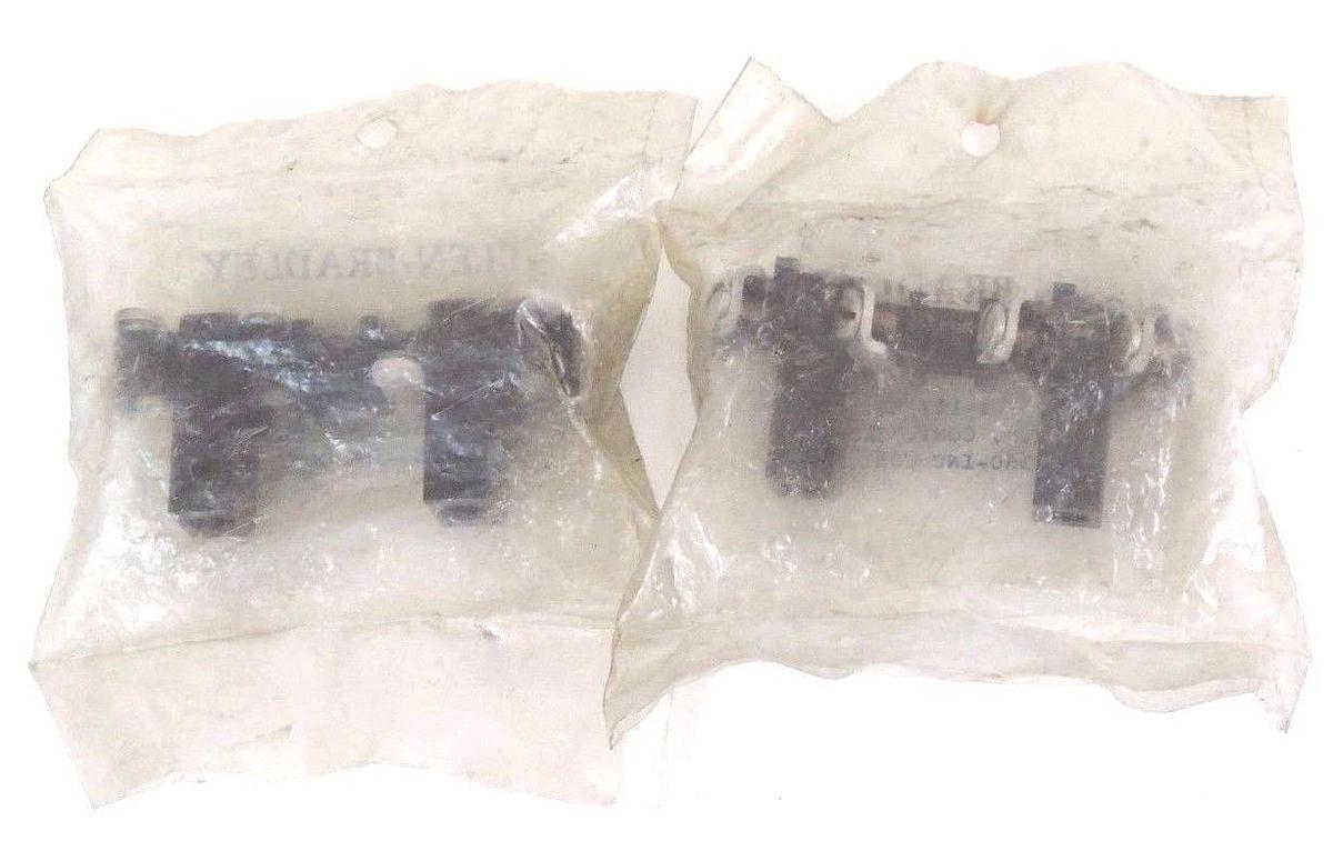 Used LOT OF 2 NEW ALLEN BRADLEY X-137723 R.H. CONT. BLOCKS 3NO-INC CONT.