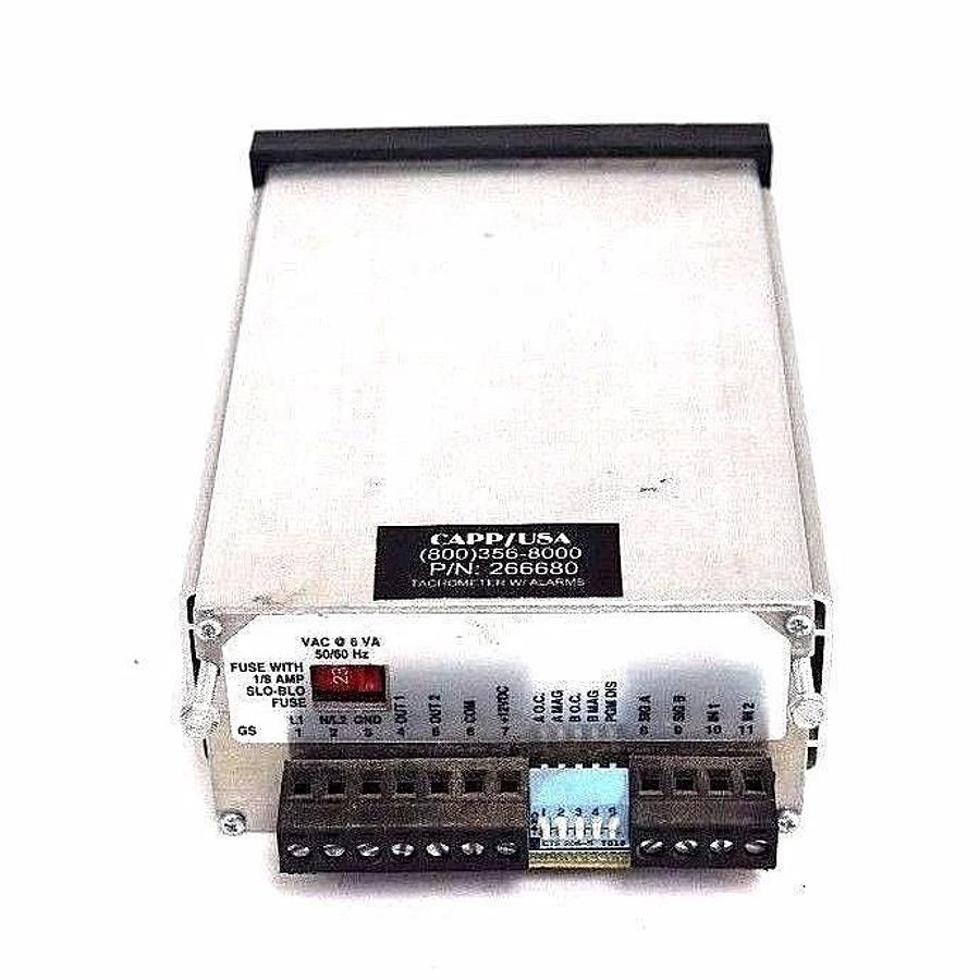 Used CAPP/USA 266680 TACHOMETER W/ALARMS, P/N: 266680