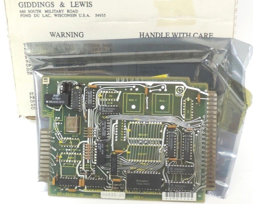 Used GIDDINGS & LEWIS 502-02833-20 INTERFACE MODULE 501-03206-00, 5020283320