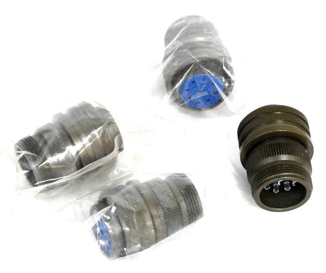 Used LOT OF 4 NEW AMPHENOL 97-3106A-201-6S CIRCULAR CONNECTORS 973106A2016S
