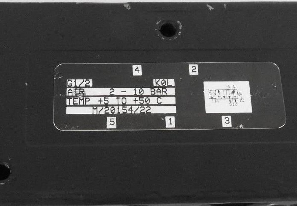 Used NORGREN M/20154/22 SOLENOID VALVE, 5/2 WAY 1/2'' W/ 1799 COIL 24V DC