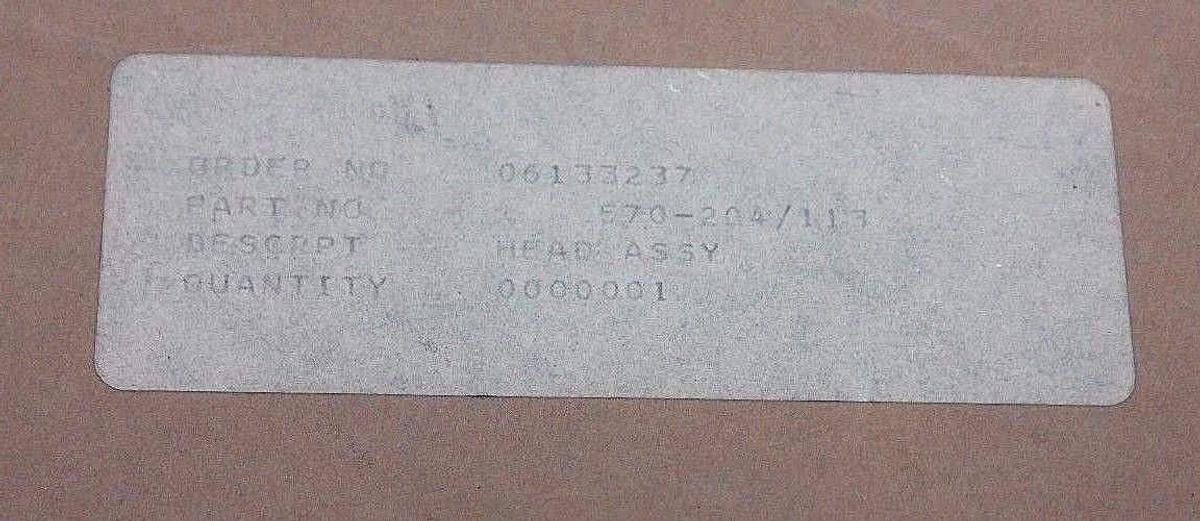Used NIB RAYMOND 570-204/113 HEAD ASSEMBLY