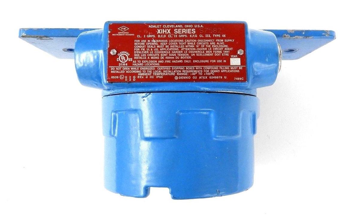 Used ADALET XIHX SERIES S7582 EXPLOSION PROOF ENCLOSURE 1/2" NPT, XIHX-S7582