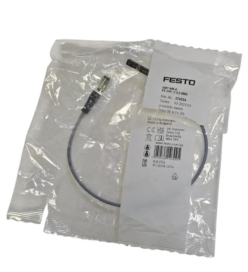 Used NEW FESTO SMT-8M-A-PS-24V-E-0,3-M8D PROXIMITY SWITCH MAT. NR: 574334
