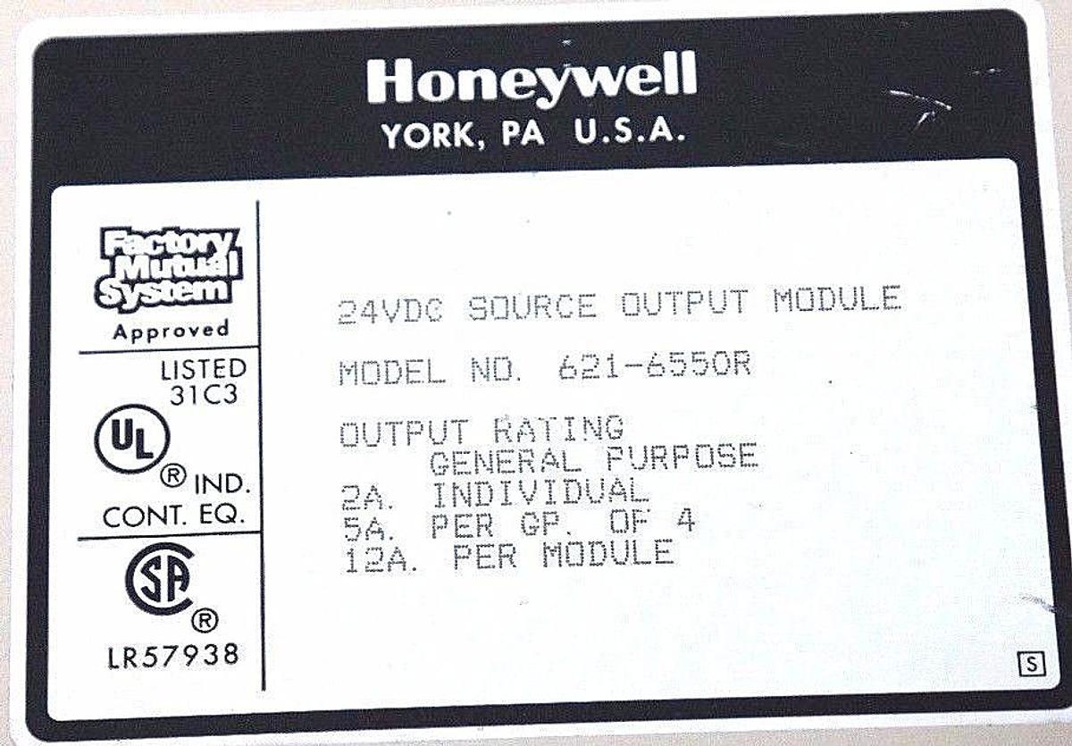 Used REPAIRED HONEYWELL 621-6550R OUTPUT MODULE 6216550R 24VDC