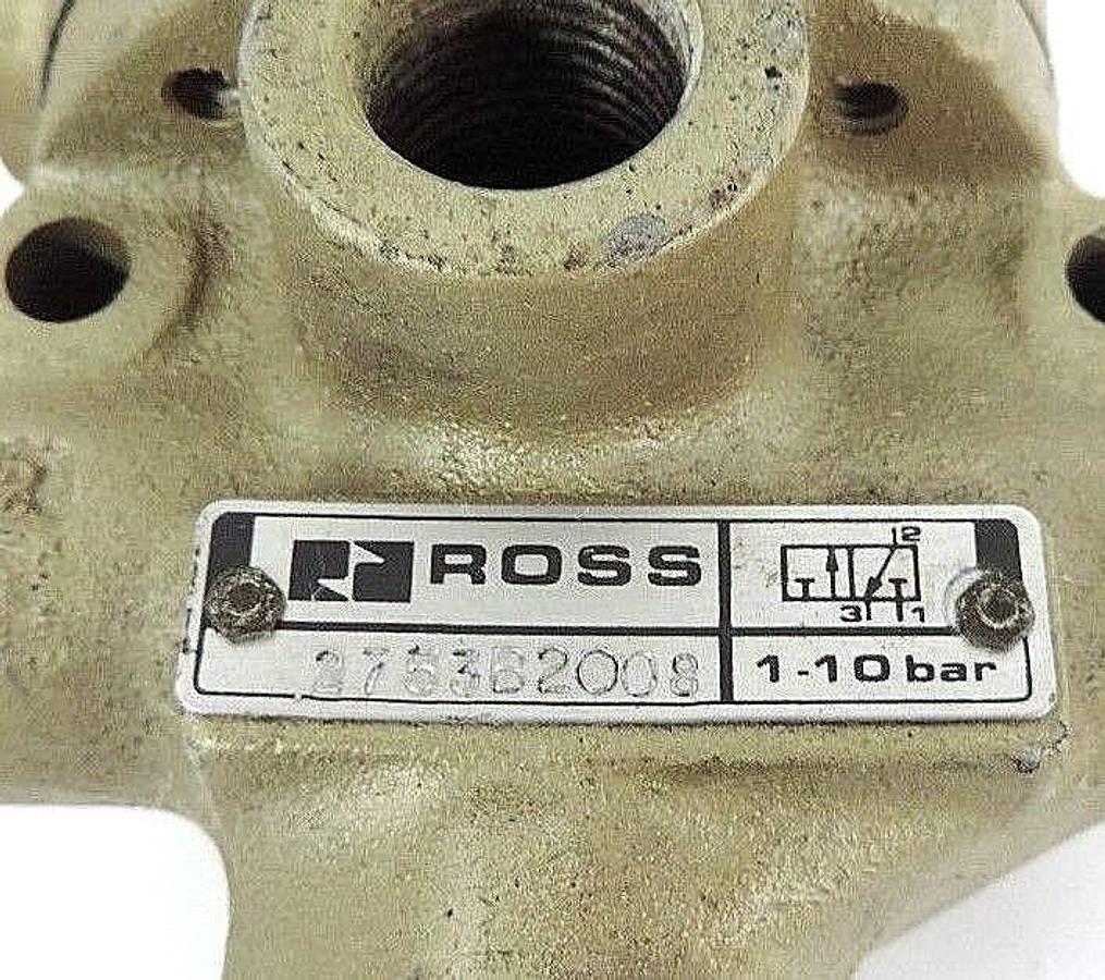 Used ROSS 2753B2008 PILOT CHECK POPPET VALVE 1-10 BAR, 1/4'' 3W