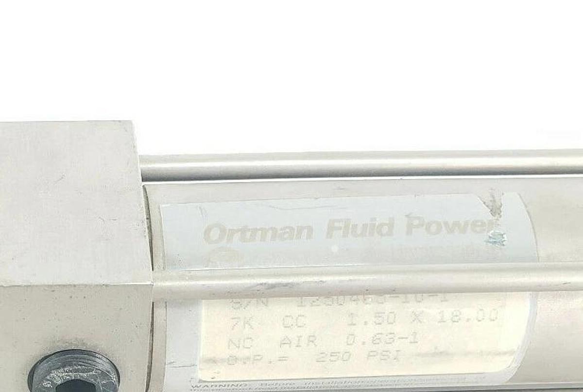 Used COLT ORTMAN 7K CC AIR 1.50" BORE X 18.00" STROKE PNEUMATIC CYLINDER 250PSI