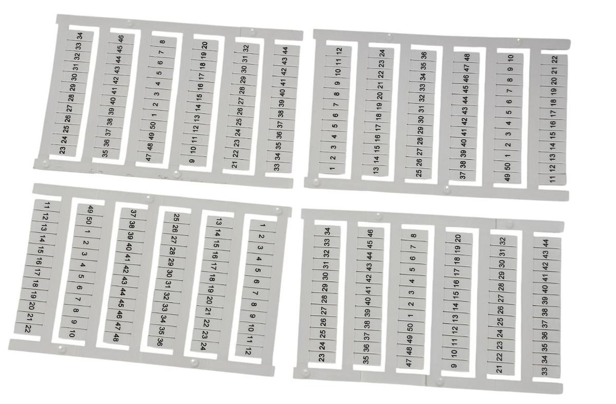 Used LOT OF 20 NEW ALLEN BRADLEY 1492-MC6X10 SNAP-IN MARKERS, BLANK 1492MC6X10
