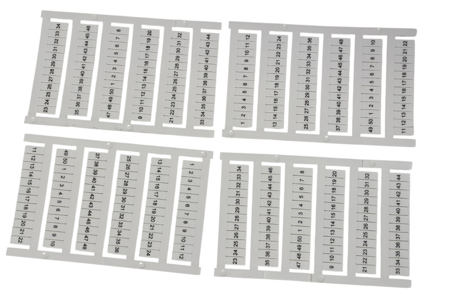 Used LOT OF 20 NEW ALLEN BRADLEY 1492-MC6X10 SNAP-IN MARKERS, BLANK 1492MC6X10