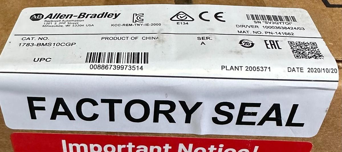 NEW ALLEN BRADLEY 1783-BMS10CGP /A Stratix 5700 10-PORT ETHERNET SWITCH NSFS