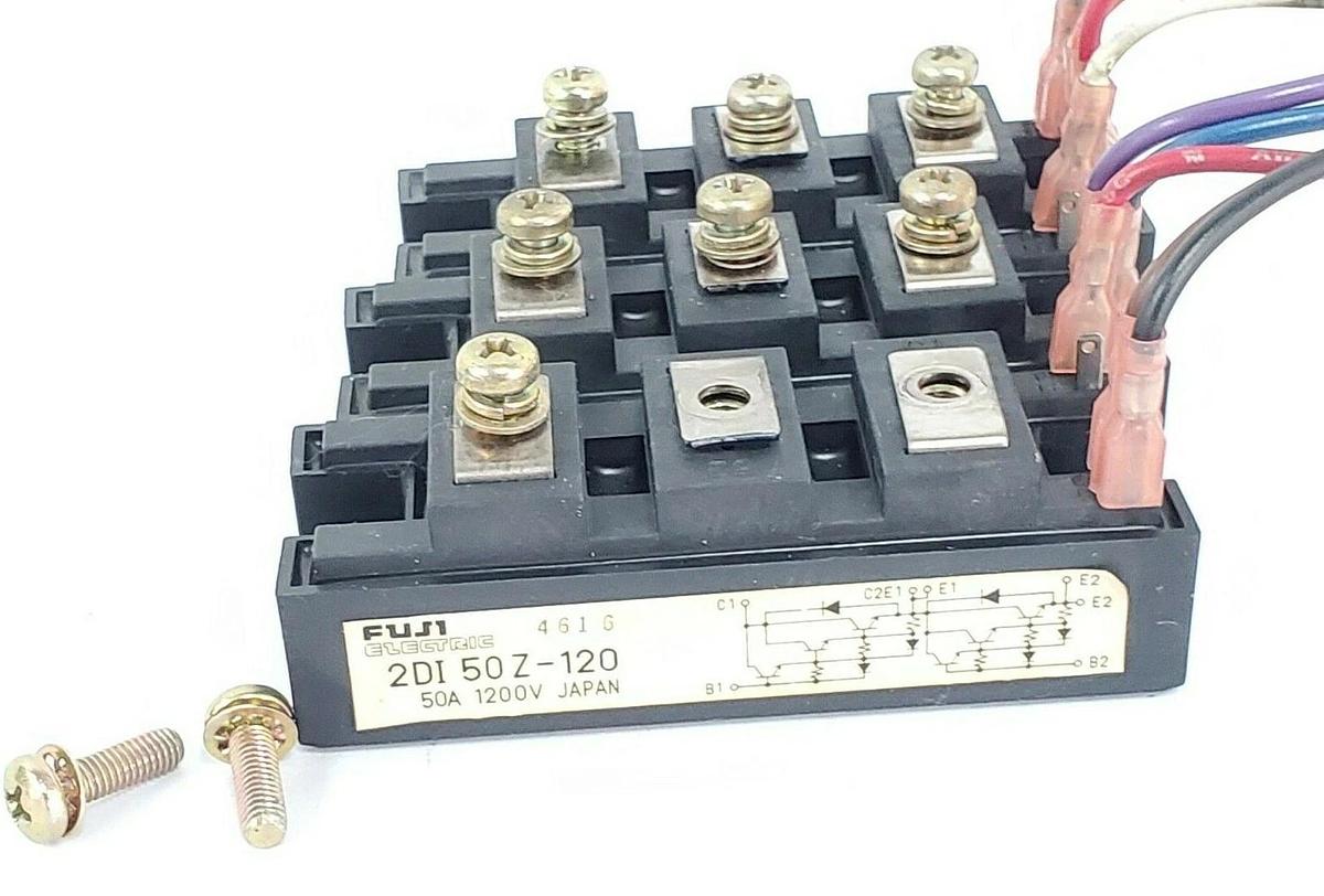 Used LOT OF 3 FUJI ELETRIC 2DI50Z-120 TRANSISTOR BLOCKS 50A 1200V, 2DI50Z120