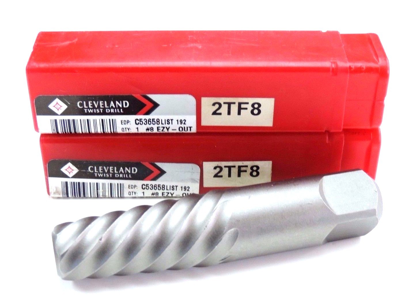 Used LOT OF 2 NIB CLEVELAND TWIST DRILL C53658 13/16'', 4.375'' LENGTH, EZY-OUT