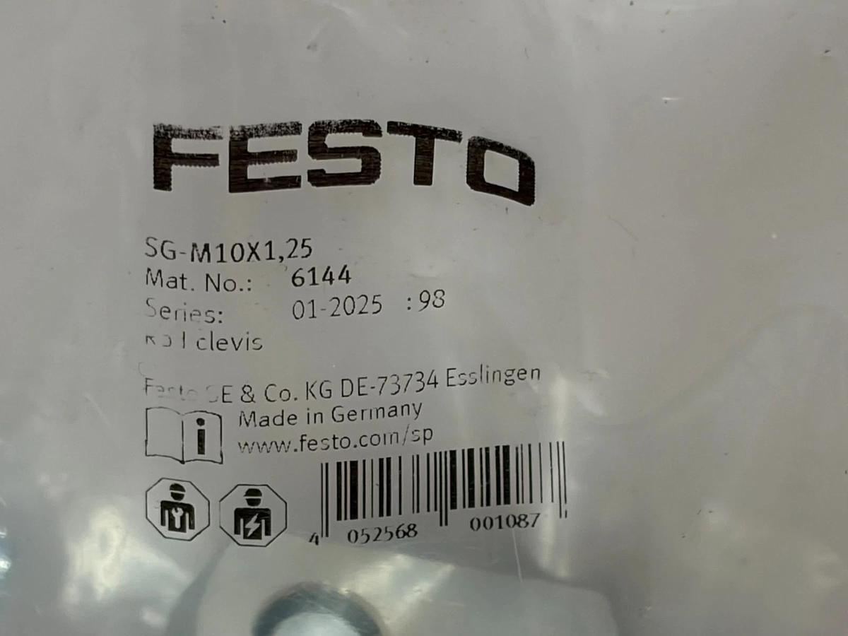 Used Festo SG-M10X1,25 Rod Clevis Mounting Foot Material 6144 Box of 10 - New Sealed