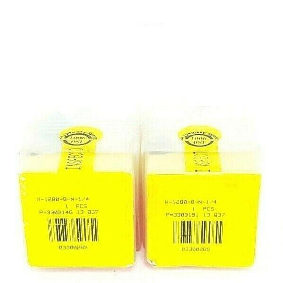 LOT OF 2 NEW HAM-LET H-1280-B-N-1/4 TOGGLE VALVES 1/4'' IN. 03300285 H1280BN14