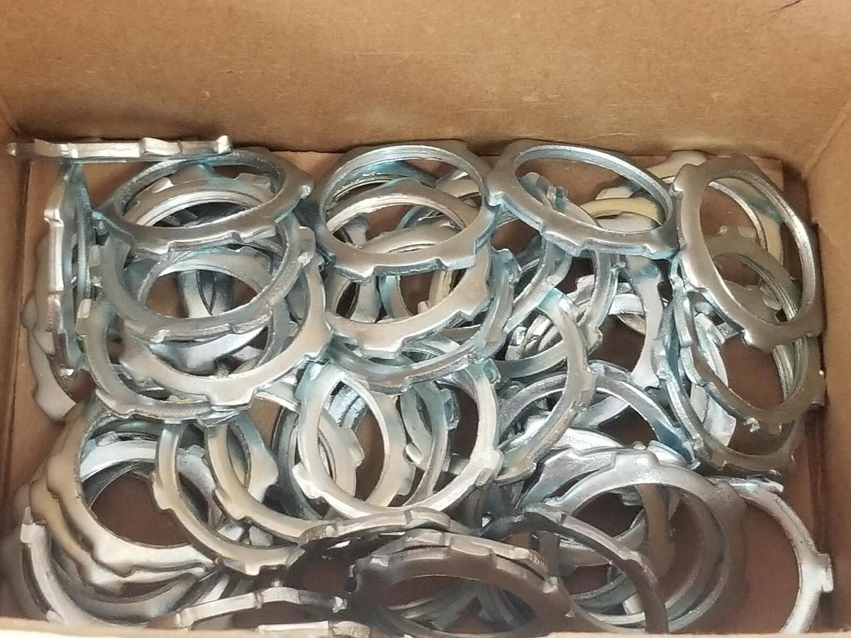Used LOT OF 50 NEW ARLINGTON 402 CONDUIT LOCKNUTS PLATED STEEL 3/4'' SIZE