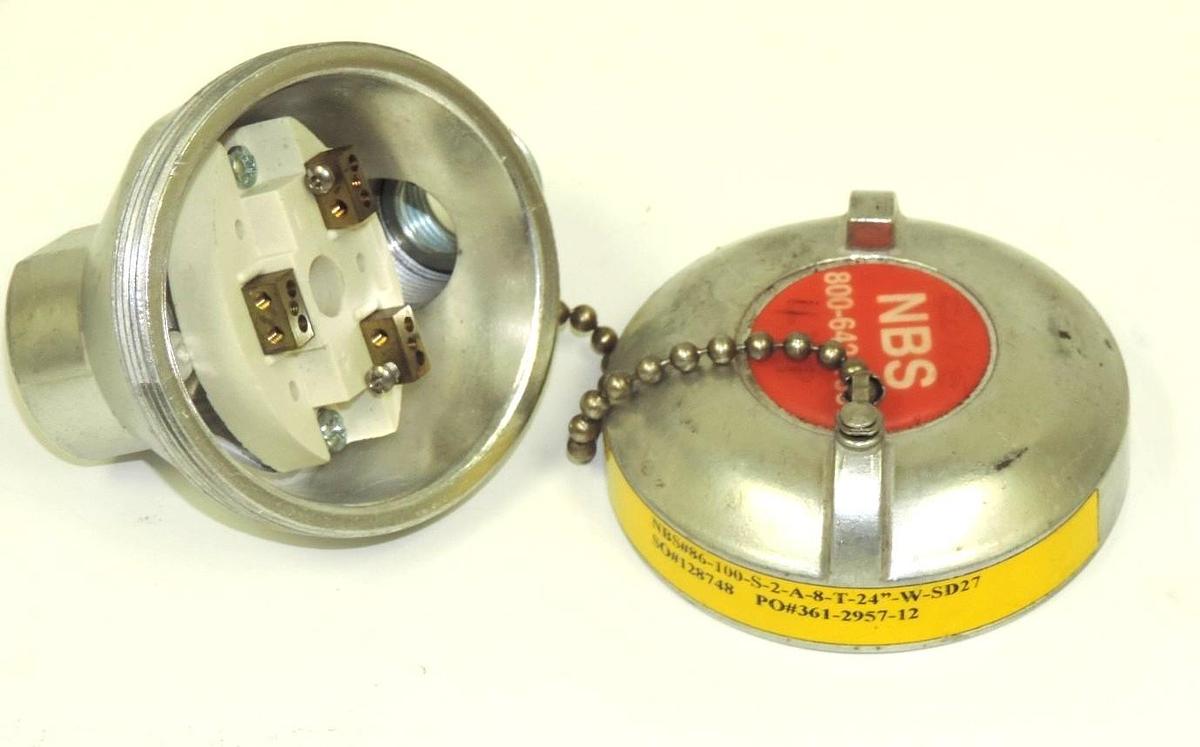 Used NBS NATIONAL BASIC SENSOR #86-100-S-2-A-8-T-24"-W-SD27 SENSOR HEAD 86100S2A8T24