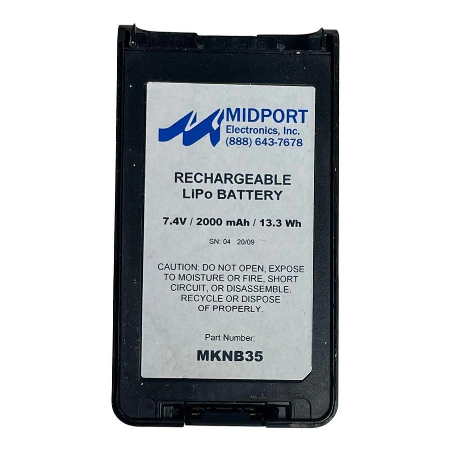 Used Kenwood TK-3360-K UHF Radio KSC-25LS Charger Midport MKNB35 Battery
