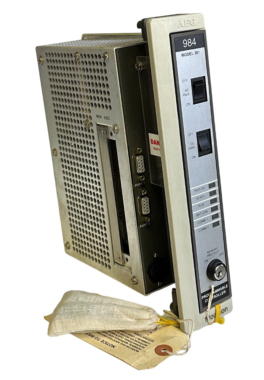 Used NEW AEG MODICON PC-0984-381 / AS-9584-000 16K CPU CONTROLLER 984 MODEL 381 NOS