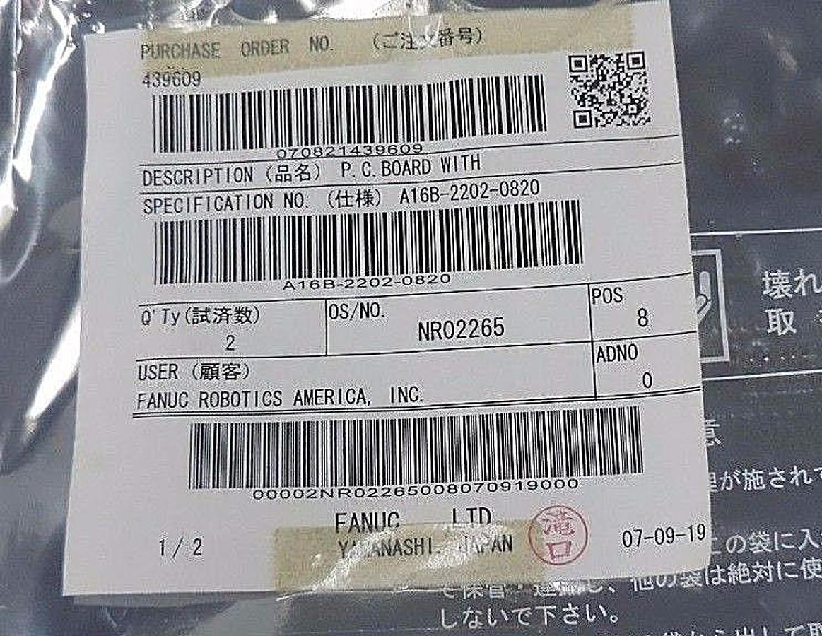 Used NEW FANUC A16B-2202-0820/03B AUX AXIS CONTROL P.C.B A16B-2202-0820, T0410110740