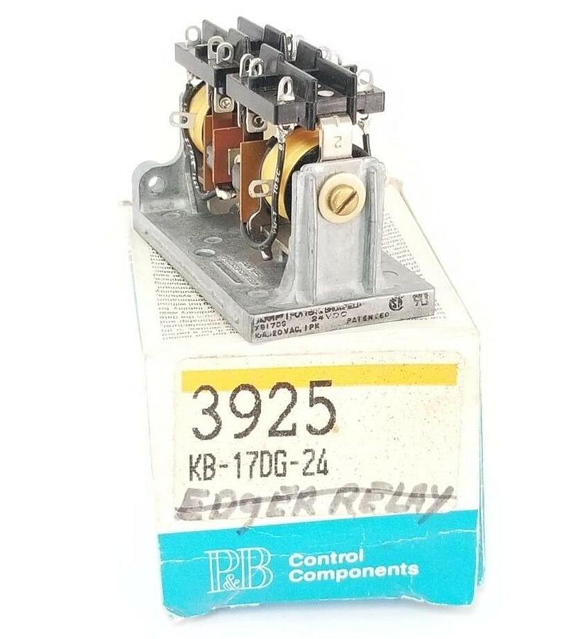 Used NEW POTTER & BRUMFIELD KB-17DG-24 RELAY 24VDC, KB17DG24 (DAMAGED)